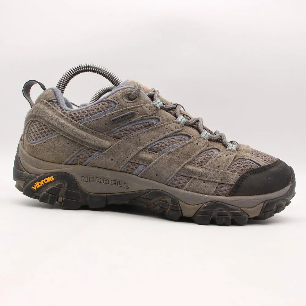 Merrell Moab 2 Waterproof Hiking Shoes Women's 8.5 Brown Sneakers Vibram Sole